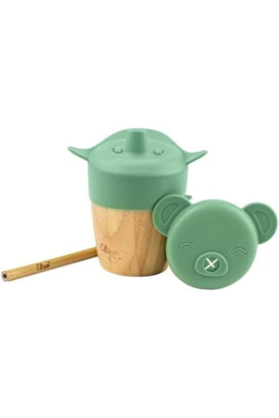 Citron Bamboo Cup With 2 Silicone Lids