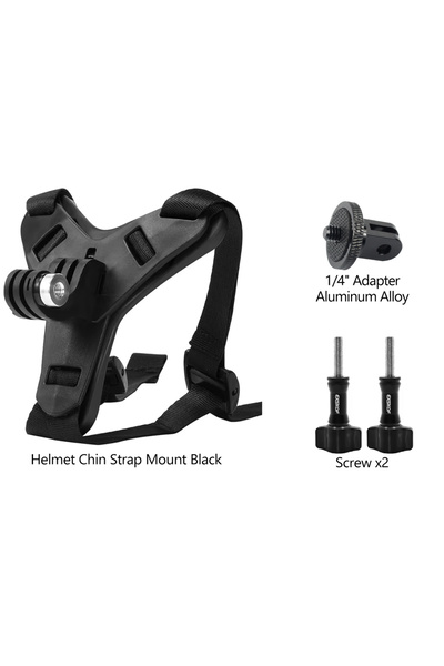 Choice حامل أسود اللون مع محول لتثبيت حزام الذقن على خوذة الدراجة النارية لكا...