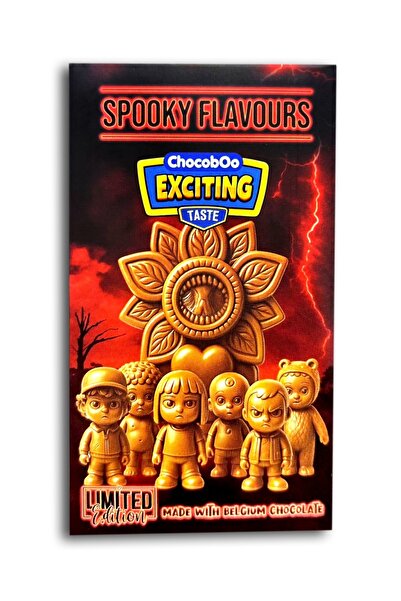 CHOCOBOO Spooky Flavours Stranger Things Figürlü 35 gr Çikolata 4 Farklı Lezzet