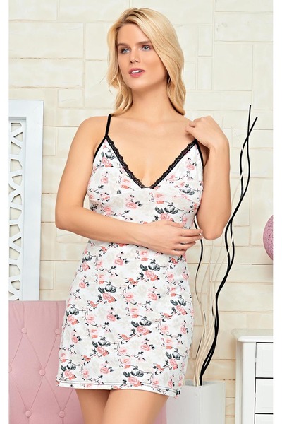 Stylish لباس منزلي أنثوي قصير بطبعات جميلة