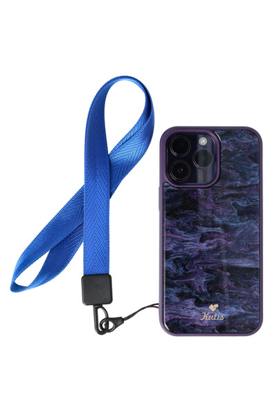 SEP Snur textil Lines pentru telefon mobil Albastru