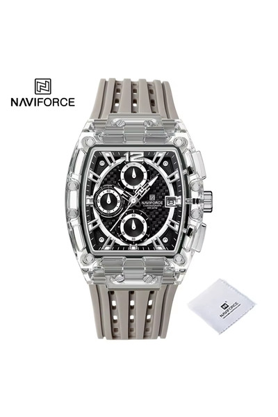 Naviforce SBGY - ساعات كوارتز متعددة الوظائف جديدة للرجال، عصرية، رياضية، كرو...
