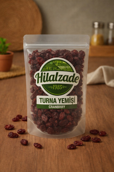Hilalzade Turna Yemişi Cranberry Taptaze Yeni Mahsül Şekersiz 800 gr