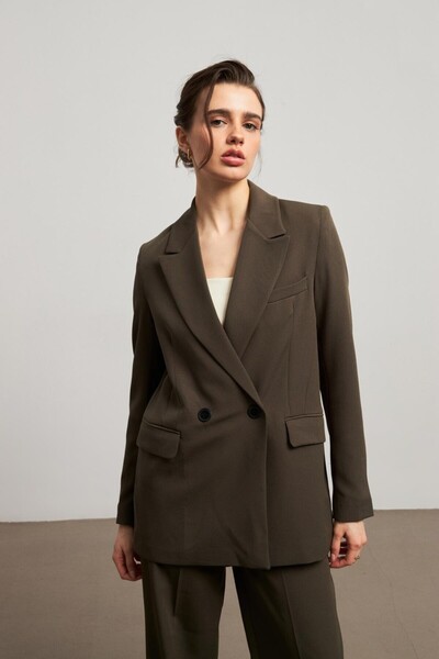 YOUR NAME Жіночий блейзер вільного крою кольору хакі