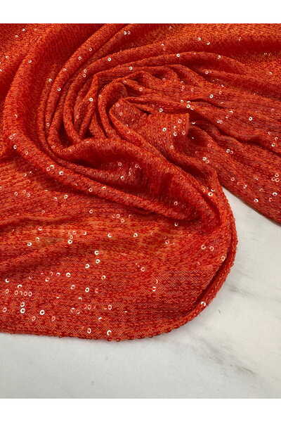 ipekkumaş Lycra portocaliu Zara cu paiete, cu cădere moale. PRODUSUL NOSTRU S...