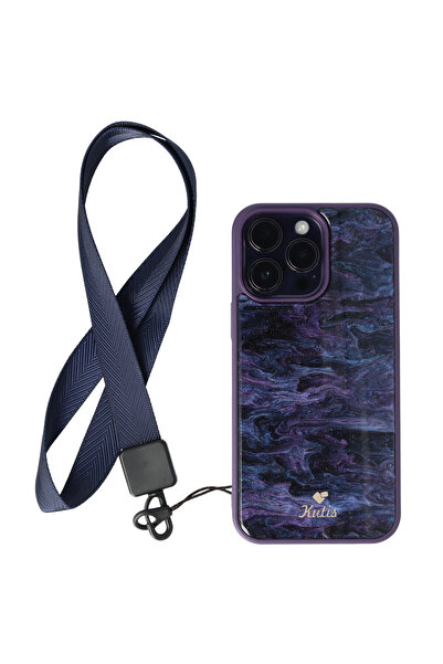 SEP Snur textil Lines pentru telefon mobil Bleumarin