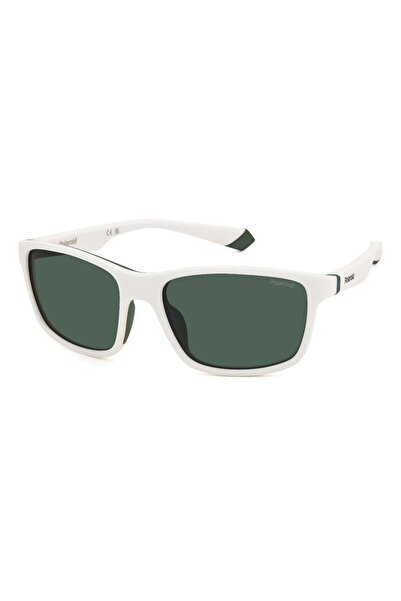 Polaroid Rectangular Polarized Sunglasses for Men PLD 2153/S Green 42