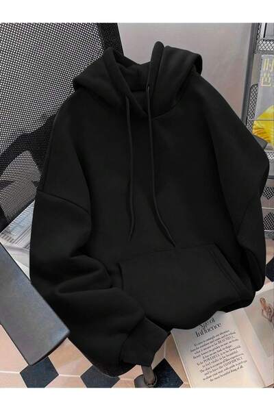 DAXİS Sportwear Company Plain Oversized Hooded Sweatshirt