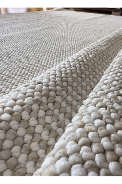 İKİZLER HALI Bej-Beyaz Modern Tasarım Bukle Lup Özel Ölçü Salon Oturma Odası Koridor Mutfak Halısı Yolluk