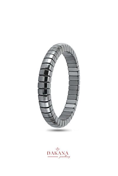 DAKANA JEWELLERY Certified Hematite Stone Fine Cut Natural Stone Bracelet