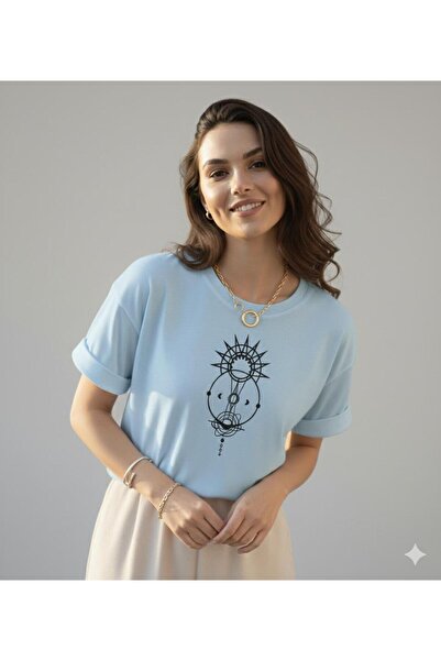 BW Bravely Wear تي شيرت TUTULMA مطبوع للسيدات صيفي أساسي