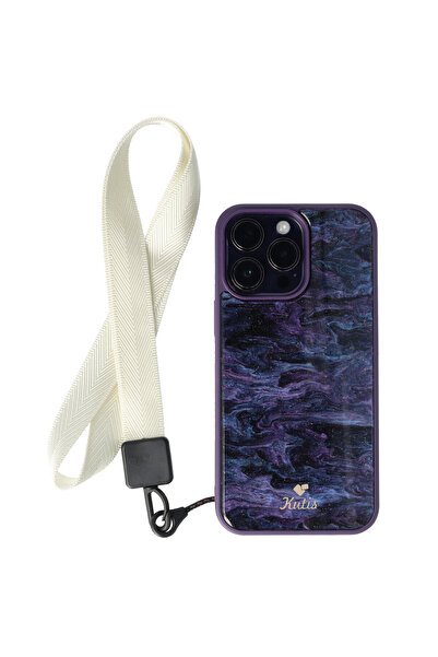 SEP Snur textil Lines pentru telefon mobil Alb