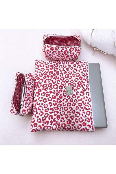 etoiles legend Red Leopard Print Three-Piece Suit Bag Set