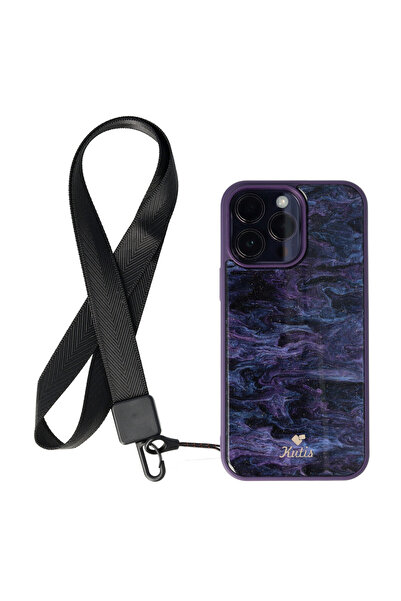 SEP Snur textil Lines pentru telefon mobil Negru