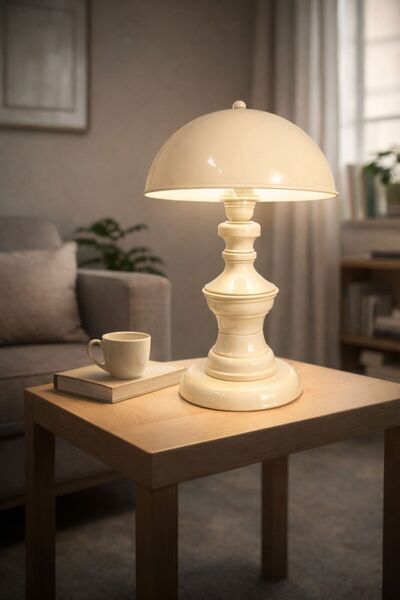 Retrolamp RTA117-101 Krem Masa Lambası Çalışma Masası Okuma Lambası Masaüstü ...