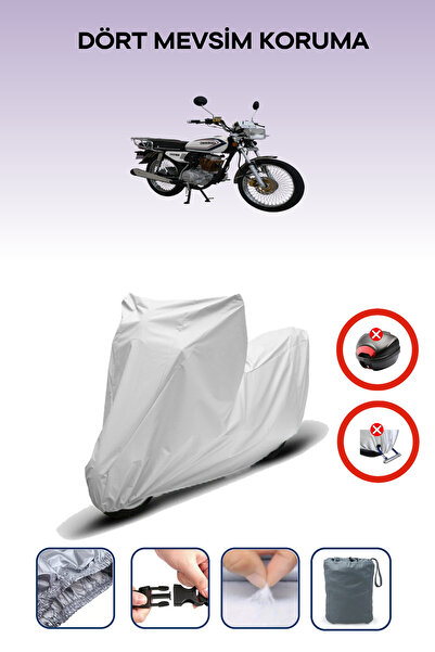 Breen قفل حقيبة خلفية رمادي اللون غير متوافق مع موتولوكس MZ46 T، قماش متوافق مع الدراجات النارية، 4 مواسم