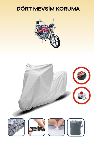 Breen حقيبة خلفية رمادية اللون متوافقة مع Arora YM 150-A، قماش متوافق مع الدراجات النارية، 4 مواسم