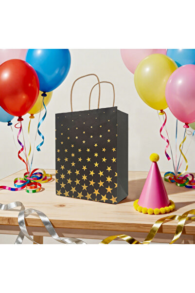 Party Magic أكياس كرافت جولدن جلو، تشكيلة متوسطة، 18×10×23 سم، 6 قطع/عبوة