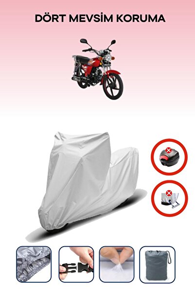 Breen حقيبة خلفية رمادية اللون متوافقة مع يوكي YK 100-B، قماش متوافق مع الدراجات النارية، 4 مواسم