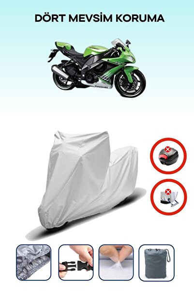 Breen قفل حقيبة خلفية رمادي اللون غير متوافق مع دراجة نارية كاواساكي نينجا ZX...