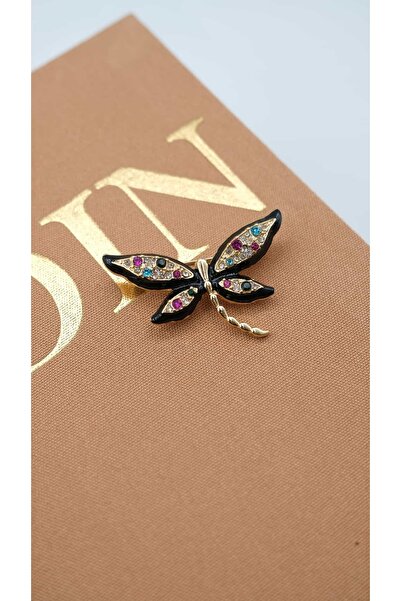 Jerie Renkli Zirkon Taş Detay Yusufçuk Broş