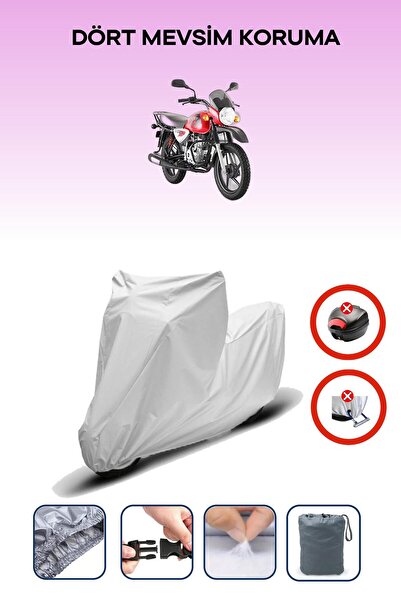 Breen قفل حقيبة خلفية رمادي اللون غير متوافق مع قماش دراجة نارية باجاج بوكسر، 4 مواسم