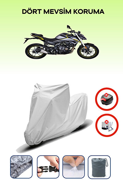 Breen حقيبة خلفية رمادية اللون متوافقة مع Voge 525 R، قماش متوافق مع الدراجات النارية، 4 مواسم