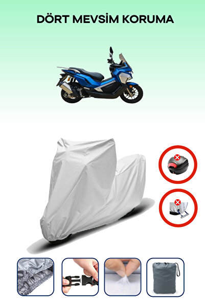 Breen Gray Rear Bag Lock Incompatible Revolt Rsx7 Compatible Motorcycle Tarpaulin, 4 Seasons
