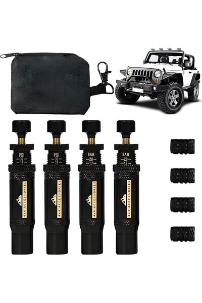 Beauenty 4 قطع صمام تفريغ هواء الإطارات أوتوماتيكي محمول، قابل للتعديل من 10 ...