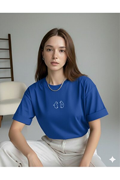 BW Bravely Wear تي شيرت PENGUEN مطبوع الأساسي للسيدات