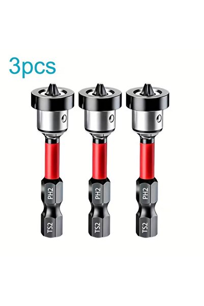 SARİSSA BİSİKLET 3 ADET Şapkalı Vidalama Bits Ucu 50 Mm Yıldız Ph2 S2 Çeliği ...