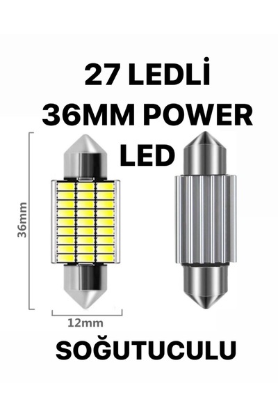 zerzembe Sofit Led 36MM Canbus Beyaz C5w Tavan Plaka Ampulü 2 Adet (1 Takım)