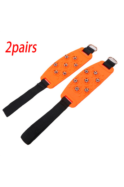 Choice برتقالي - زوجان ونصف زوج من مسامير الأحذية الشتوية ذات الشريط اللاصق ع...