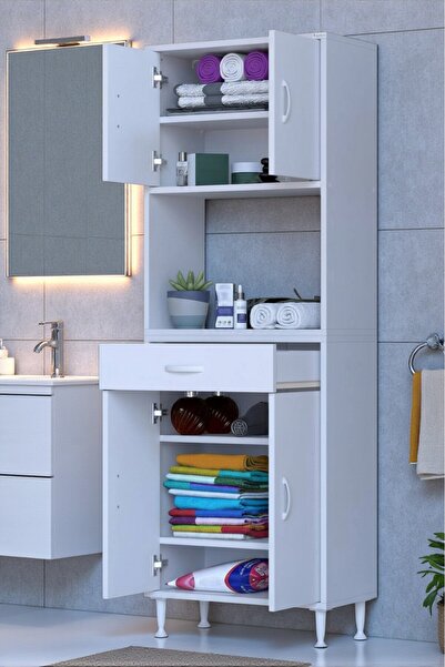 Eliusta Artex 60 cm Yüksek Organizasyonlu Boy Dolabı 60x173x32,5 cm Beyaz Ban...