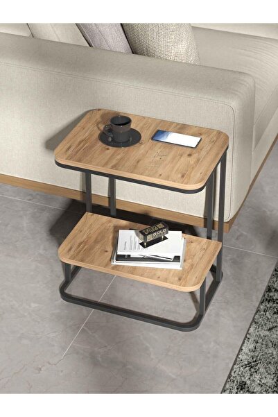 Reyo Falez 2 Katlı Koltuk Sehpası Yan Sehpa Atlantik Çam