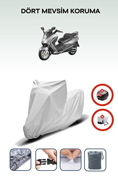 Breen Gray Rear Bag Lock Incompatible Sym Gts 250 Compatible Motorcycle Tarpa...