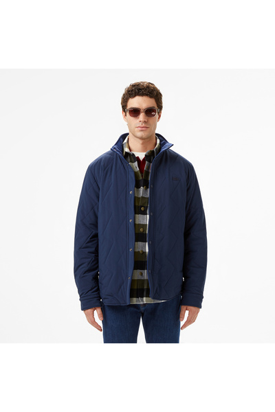 Lacoste Erkek Dik Yaka Çift Taraflı Lacivert Mont