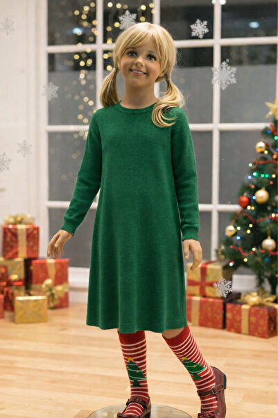 seymenbıçakçılık New Year's Cotton Children's Socks Buy 1 Get 1 Free Age 7-8