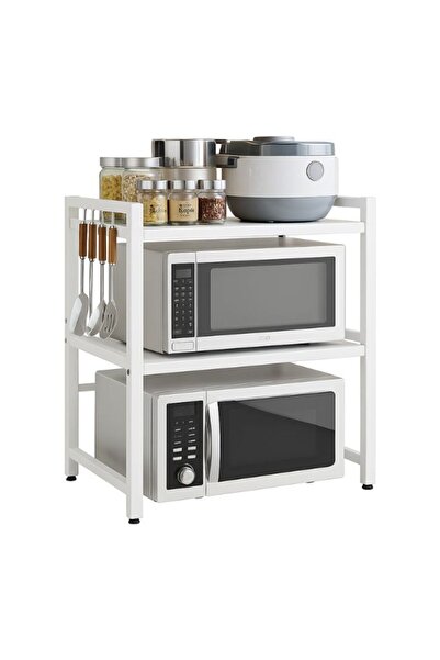 SMANIA MagicRackPro™ 3-Tier Extendable Microwave Oven Rack (white)