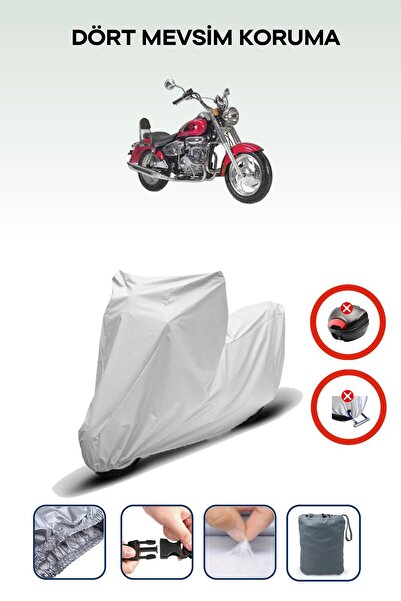 Breen حقيبة خلفية رمادية اللون متوافقة مع كانوني كاراكال 200، قماش متوافق مع الدراجات النارية، 4 مواسم