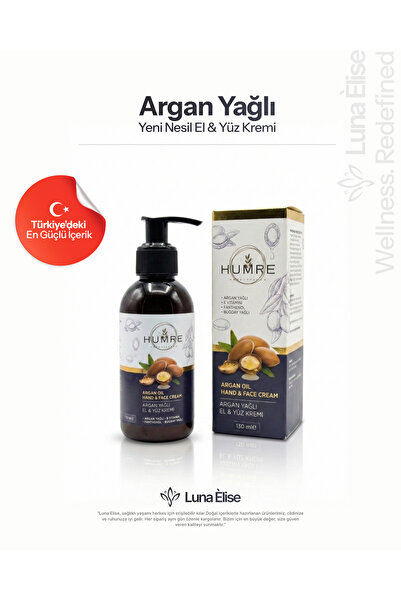 HUMRE Argan Yağlı El Ve Yüz Bakım Kremi - Nemlendirici, Besleyici, Cilt Yenil...
