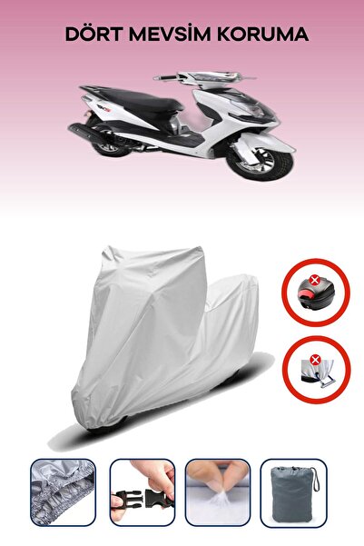 Breen Gray Rear Bag Lock Mismatched Rks Pesaro 125 Compatible Motorcycle Tarp...