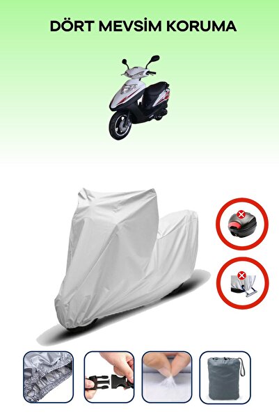 Breen حقيبة خلفية رمادية اللون متوافقة مع Kuba Hasat 100، قماش متوافق مع الدراجات النارية، 4 مواسم