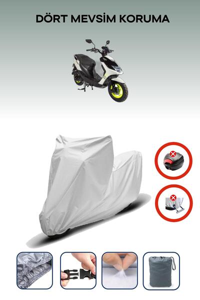 Breen حقيبة خلفية رمادية اللون متوافقة مع Arora AR 50-11 Ares، قماش متوافق مع الدراجات النارية، 4 مواسم