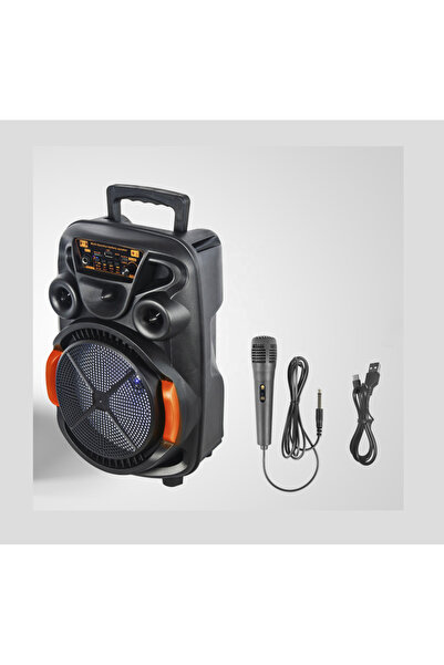 CH-868 8'' 20W Bluetooth Karaoke Taşınabilir Hoparlör – Mikrofonlu, RGB Işıklı, FM/USB/SD