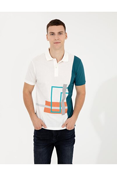 Pierre Cardin Emerald Slim Fit Printed Polo Neck T-Shirt