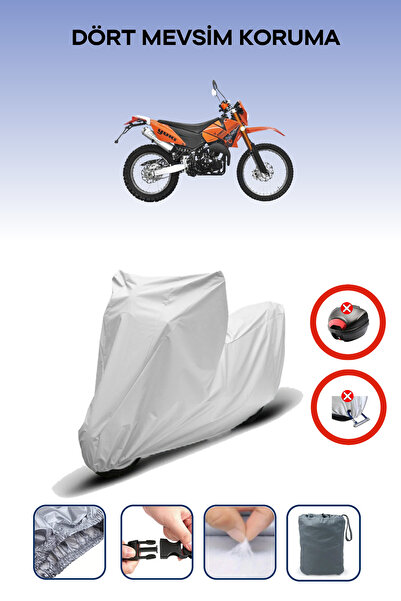 Breen حقيبة خلفية رمادية اللون متوافقة مع Yuki YK250GY-7، قماش دراجة نارية متوافق مع 4 مواسم