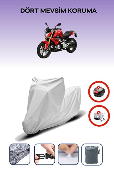 Breen Gray Rear Bag Lock Incompatible Bmw g 310 R Compatible Motorcycle Tarpa...