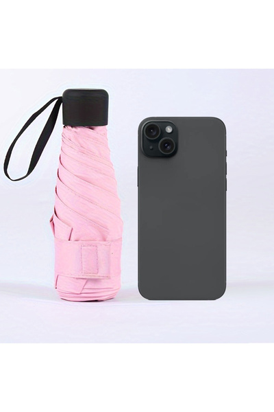 Choice4 Iron 6K Pink Ultralight Mini Pket Women's Small Windproof Folding Umb...