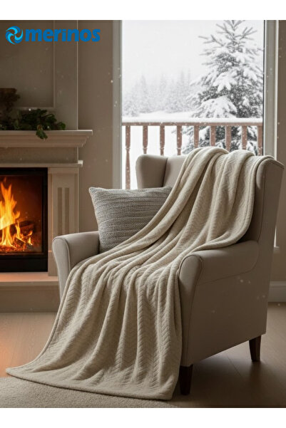 Merinos Modern Sense Çift Kişilik Battaniye Mocha 220x240